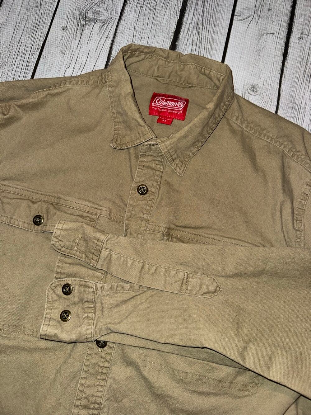 Coleman Men’s XL Long Sleeve Work Shirt Utility Casual Button Up